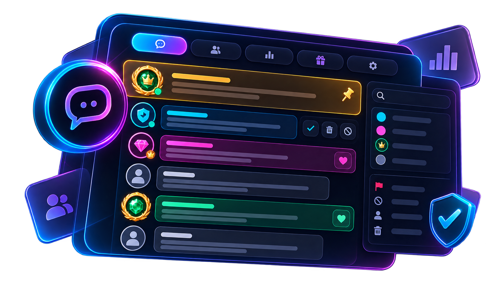 Ilustracja moderowanego czatu Czatbox TT